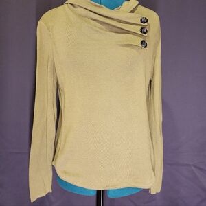 Habitat Olive Button-Accent Knitwear